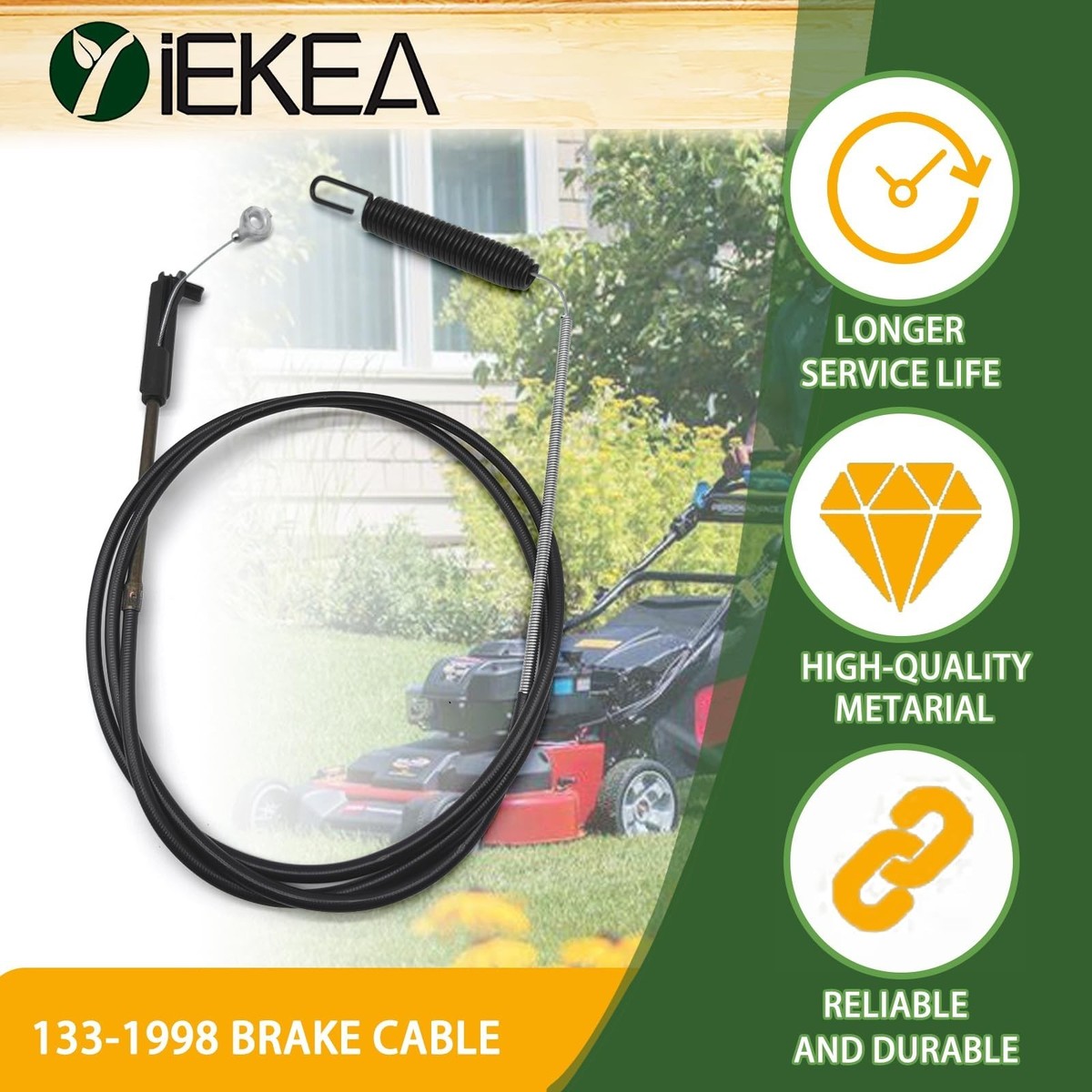 TALSWIF Brake Cable For Toro Timemaster Lawn Mower - Replaces 133-1998, Fits Multiple Models