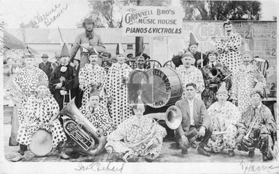 Grinnell Bros Music House Band Clowns Adrian Michigan MI - Reprint