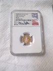 2008 W $5 Burnished Gold Eagle MS 70 Early Release Mike Castle AU 1/10 Oz Gold