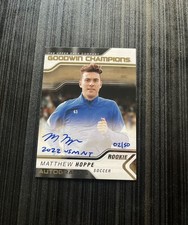 2023 Upper Deck Goodwin Champions Matthew Hoppe 02/50 RC Rookie #A-MH Auto