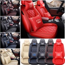 Universal Fit 5 Seats Car Seat Cover Pu Leather Front Rear Seat Cushion Full Set Universal Fit 5 Seats Car Seat Cover Pu Leather Front Rear Seat Cushion Full Set