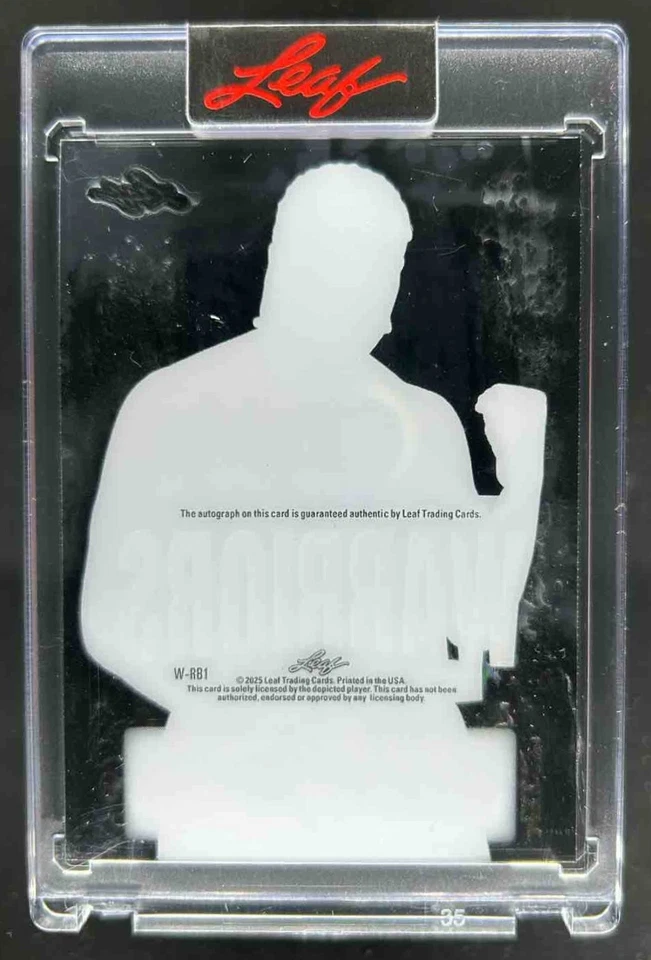 2025 Leaf Metal Sports Heroes Riddick Bowe Warriors Acetate Platinum Auto #5/7 - Image 2 of 2