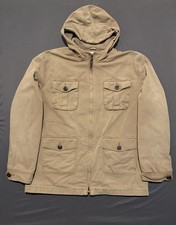 Levis Jacket Mens XL Tan Hooded Lined Four Po...
