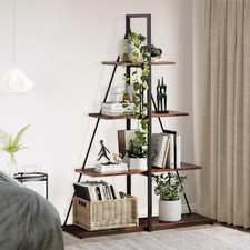4 Tier Bookshelf Tall Bookcase Modern Wood Book Shelf Open Display Storage Rack