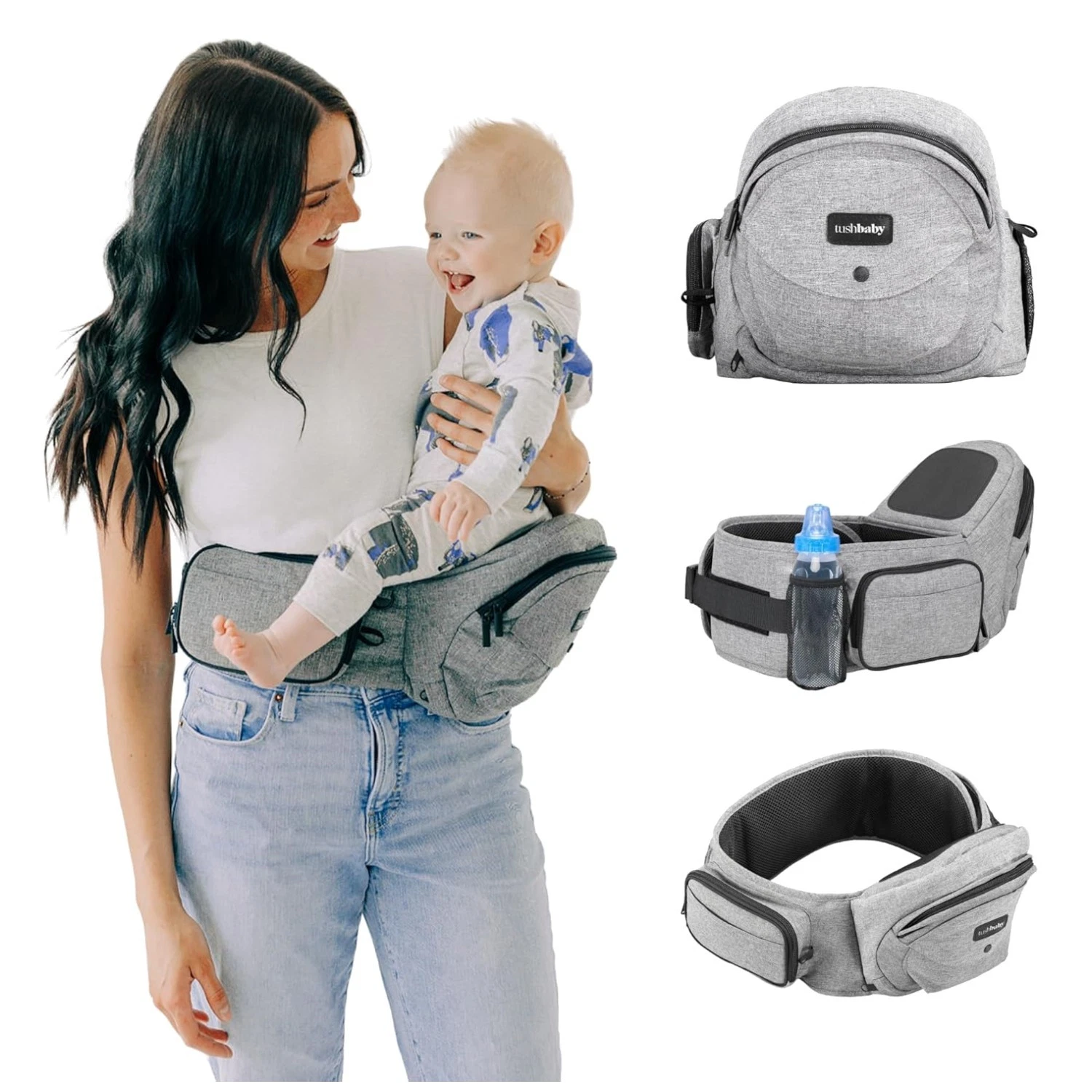 Comfortable Hip Seat Baby Carrier with Lumbar Support