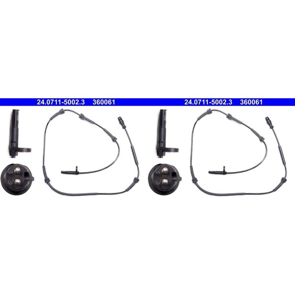 2X ATE ABS-SENSOR Raddrehzahl Vorne Links+Rechts Passend FüR Renault Laguna-image