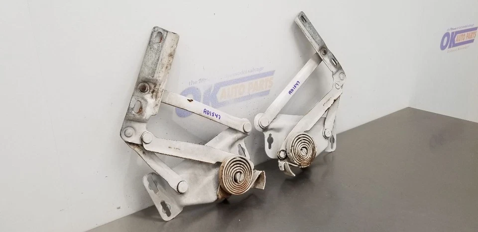 1993 DODGE W350 PICKUP HOOD HINGE SET PAIR WHITE - Image 3 of 4