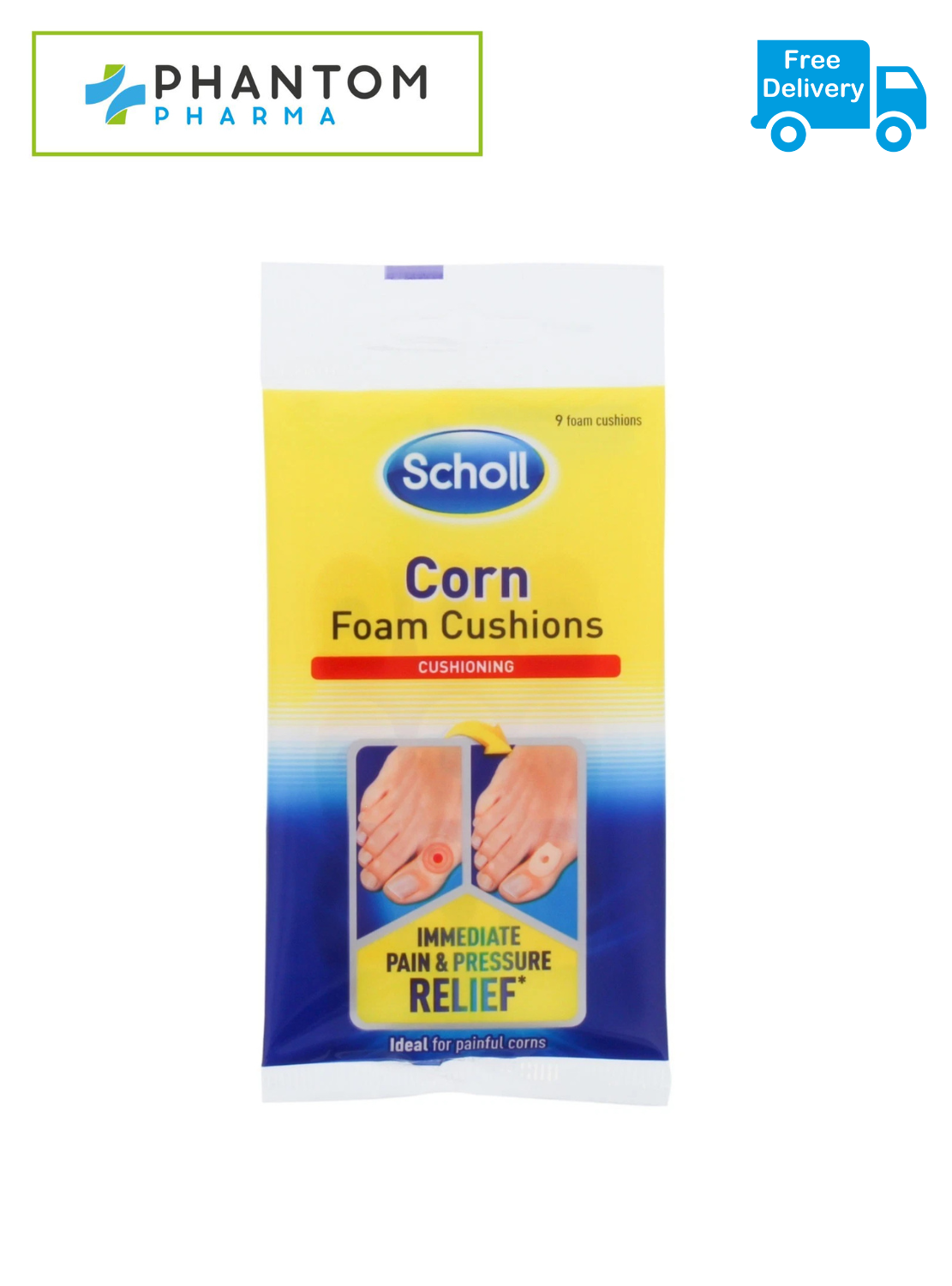 Scholl Corn Foam Cushions 9 Cushions