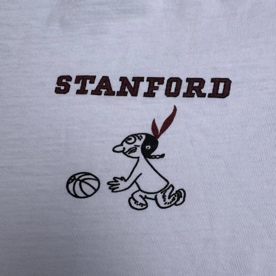 老式 60 年代 Champion Running Man 斯坦福印第安人大学铃声 T 恤 XL — 第 4/4 张图片