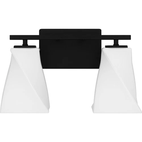Stetson 2-Light Bathroom Vanity Light in Matte Black - Picture 2 of 5