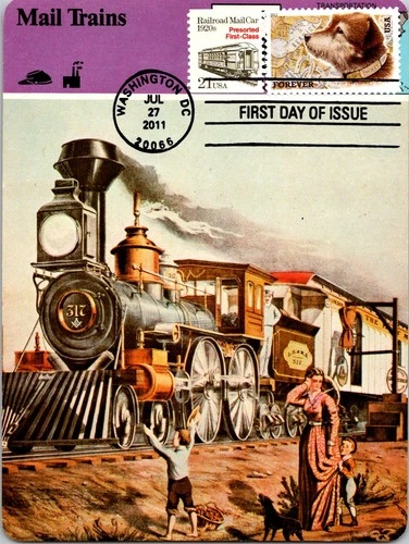 Dr Jim Stamps Maximum Card Railroad Mail Car Owney Postal Dog Forever Fdc Combo