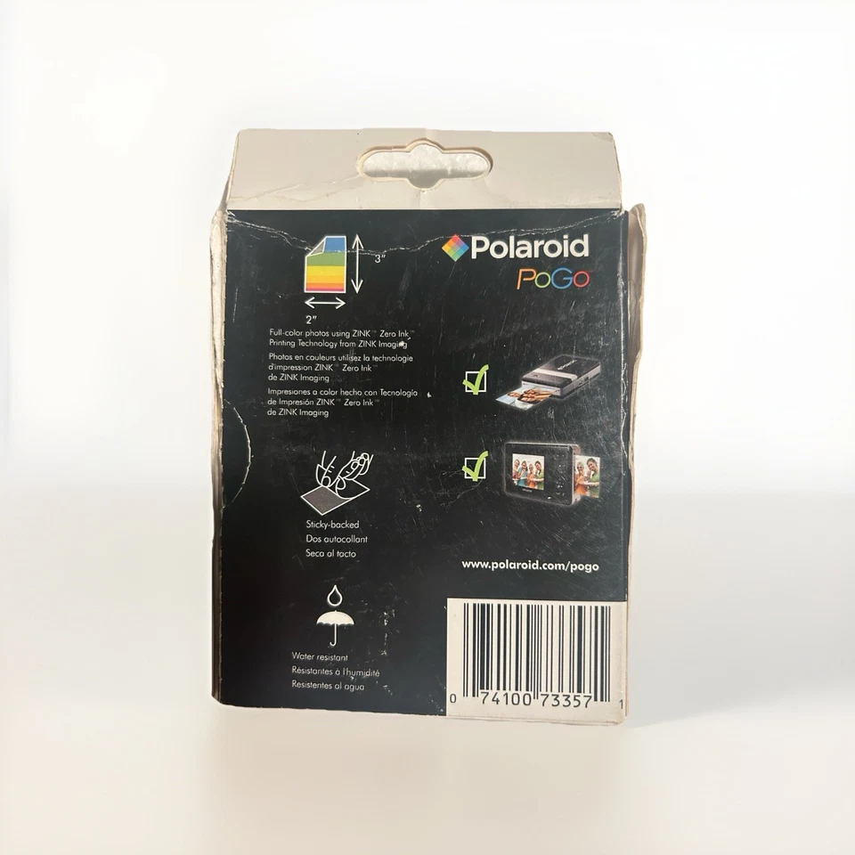 Polaroid PoGo 2x3" Zink Photo Paper 30 Sheets for Polaroid Zink Printer NEW - Image 2 of 2