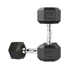Image of MAXSTRENGTH Hex Dumbbells 7.5kg 10kg 15kg Rubber Coated Single/Pair