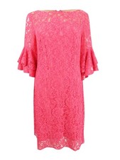 Lauren by Ralph Lauren Women's Lace Bell-Sleeve Dress