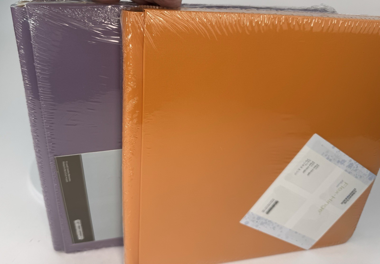 Creative Memories 12" x 12 Lavender & Orange Flex-Hinge Scrapbook Photo Album X2