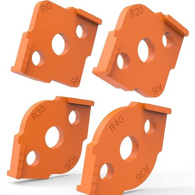 1/4Stück Holz bearbeitung Trimmen Radius Jig Router Vorlagen Edge Corners Cutter