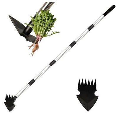 Weed Puller Tool with Long Handle, 62inch Efficient Weed Remover Tool, 2-in-1 