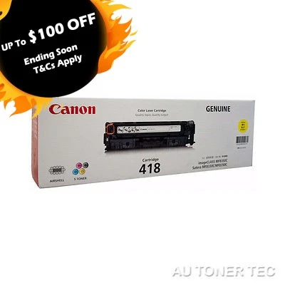 Canon Genuine CART418-Y YELLOW Toner>ImageCLASS MF729cx/MF8350CDW/MF8580CDN/8580 - Picture 1 of 1