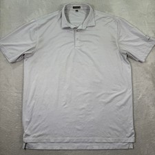 Peter Millar Summer Comfort Mens XXL Polo Shirt River Crest Logo Striped Preppy