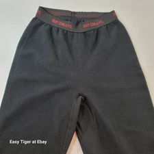 Hot Chillys VTG 4038 Women Black FLEECE Bottom Base Layer Thermal Longjohn SMALL