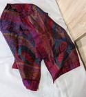 Liz Claiborne Vibrant  Red, Purple, Teal  Silk Square Paisley Scarf.       #255 — photo 8