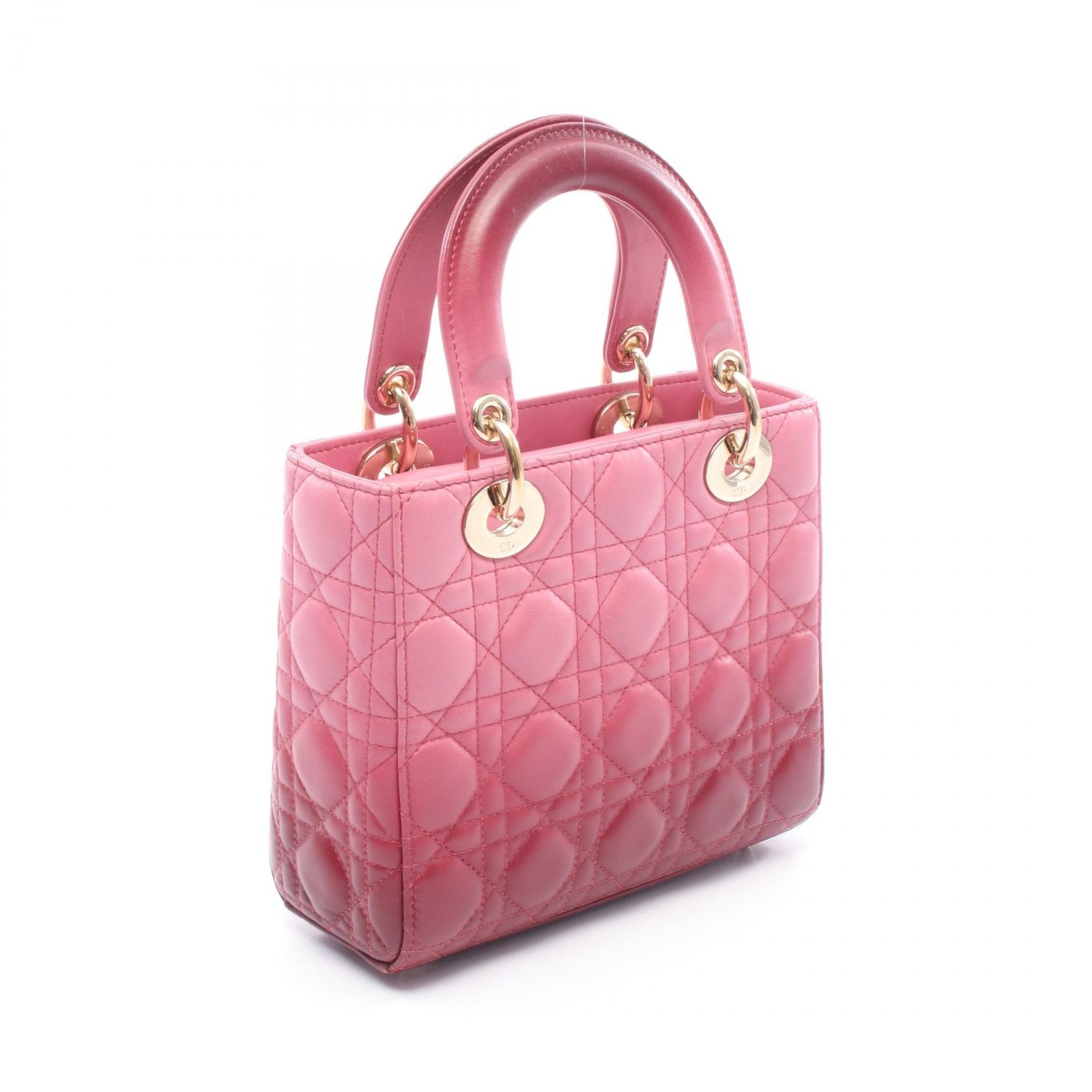 Christian Dior LADY DIOR MY ABCDIOR Lady Cannage Shoulder Handbag leather Pink thumbnail 2