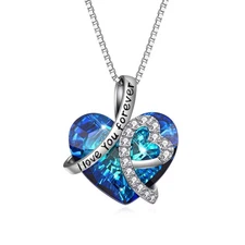AOBOCO To My Wife Necklace From Husband Gift I Love You Forever Necklace 925 ...