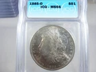 1885-O Morgan Silver Dollar graded MS-66 by ICG