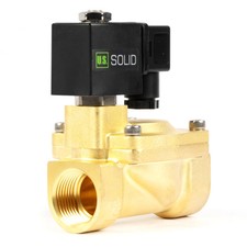U.S. Solid 1-1/4 Brass Solenoid Valve 24V AC ...