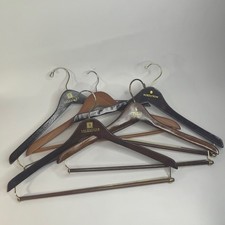 LOT OF 5 Wooden Hangers Mixed: 3 Nordstrom, 1 Polo Ralph Lauren, 1 NoBrand