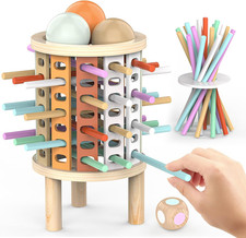 Gioco Da Tavolo Bambini 3 4 5 6 7 8 9 10+ Anni, Giochi Montessori Legno Regalo B