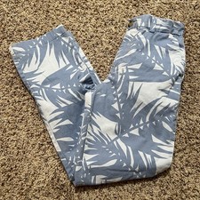 Vineyard Vines Boys Breaker Pants in Breezy Ice Water Palm Print Size 14