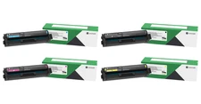 Lexmark C331HC0 C331HK0 C331HM0 C331HY0 Toner Cartridge Set High Yield CMYK New