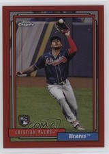 2021 Update 1992 Topps Redux Chrome Red Border 60/70 Cristian Pache #TC92-8 8u9