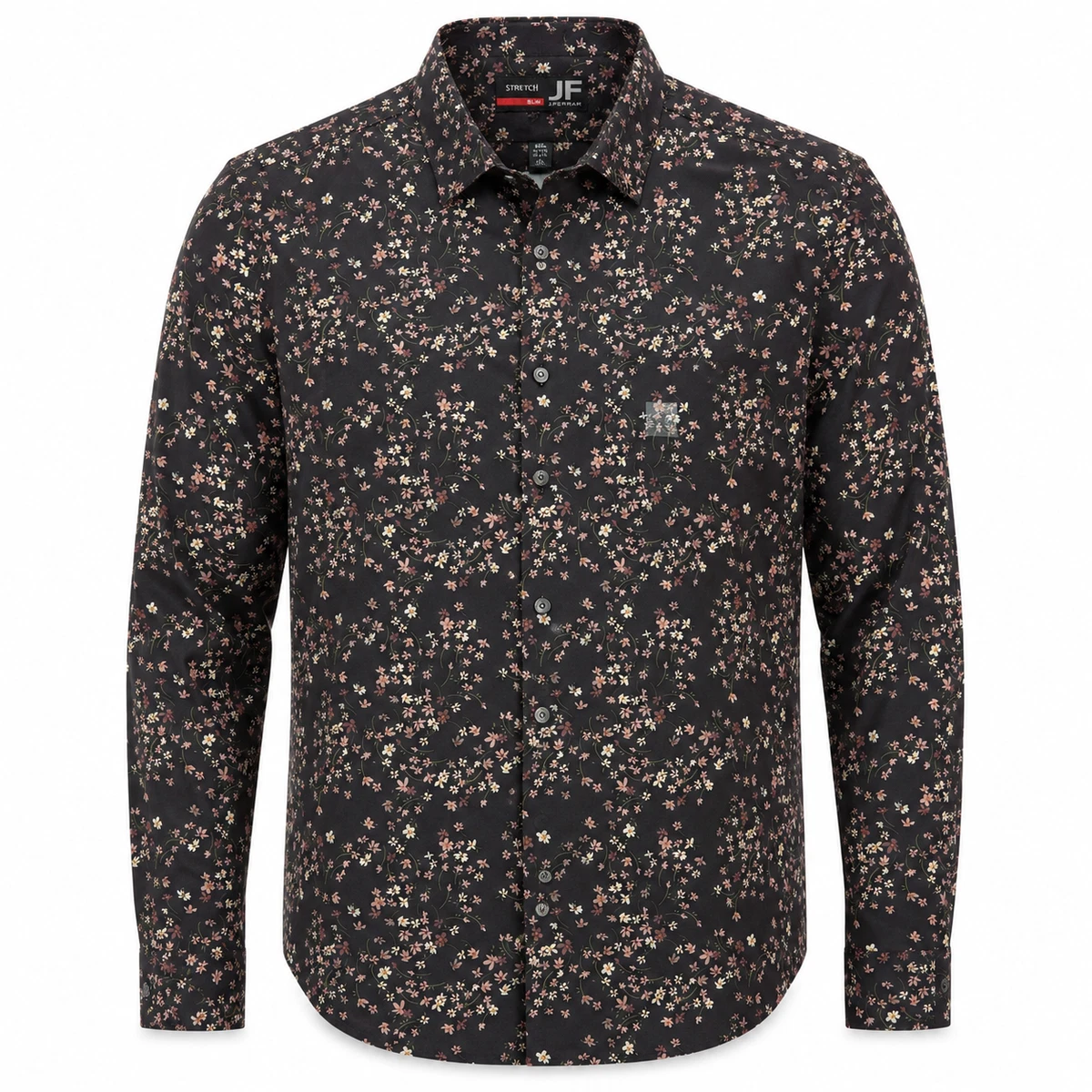jf ferrar dress shirts J. Trutemp365 Men's Slim Fit Wrinkle Free Long Sleeve Shirt | Black | Regular 14-14.5 | + Tops Dress Shirts | Wrinkle Free style it with pants or jeans jf j.ferrar | Shirts |