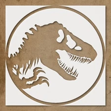 Dinosaurs Silhouette Wall Art Reusable Plastic Stencil - StencilAir