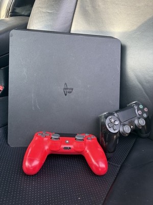 Sony PlayStation 4 Slim Original Black, 500GB with 2 Controllers And Cables