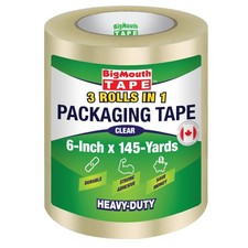 Heavy Duty Clear Packaging Tape, 6-inch x 145 Yards 435ft , Designed for Pac...
