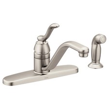Moen Banbury 7051SRS 1-Handle Kitchen Faucet & Side Spray -Spot Resist Stainless