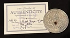 1.59ozt Antiqued .999 Silver Dragon Round With African Garnet - Hand Poured