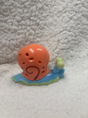 Vintage Nickelodeon Sponge Bob Gary the Snail push back runs great  2.75'' Cute