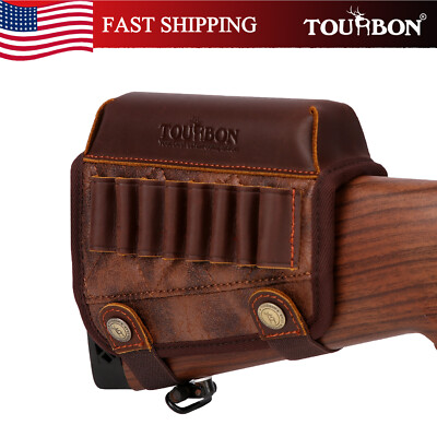 TOURBON Cheek Riser Rest Rifle Buttstock Cover 30-06 Shells Holster Hunt Gift US