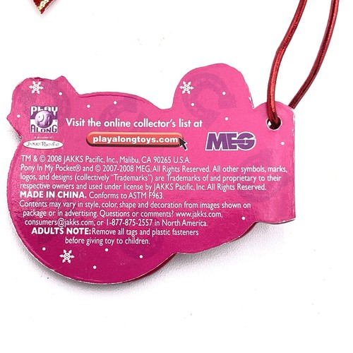 Pony & Kitty In My Pocket Set 2 Of Christmas Ornaments 2008 Holidays Sealed New - Picture 11 of 11