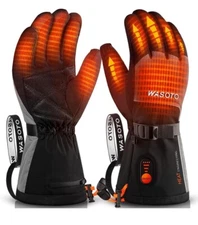 Heated Gloves for Men Women 7.4V Battery 22.2WH Rechargeable Heated Ski Gloves