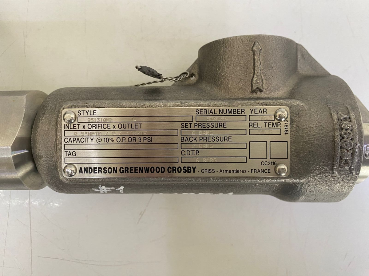 Marine Westwood POSTCODES サーモベレー ANDERSON GREENWOOD CROSBY / PRESSURE RELIEF VALVE / 951310MD | eBay