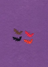 HAPPY THANKSGIVING  2 OAK LEAVES 2 die cuts scrapbook cards