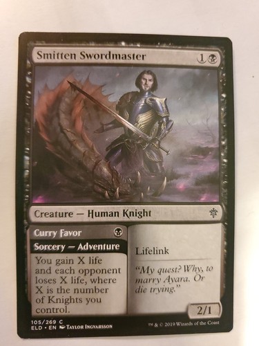 Magic: The Gathering Smitten Swordmaster Card - Foil Showcase Edition, Throne Of Eldraine Set - View #8