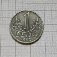 Böhmen und Mähren 1 Krone 1942 ss, kein Zinkfraß