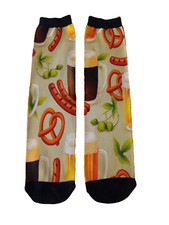 Novelty Foodie Socks Food  Beer Printed crew socks Unisex one size Gift Idea