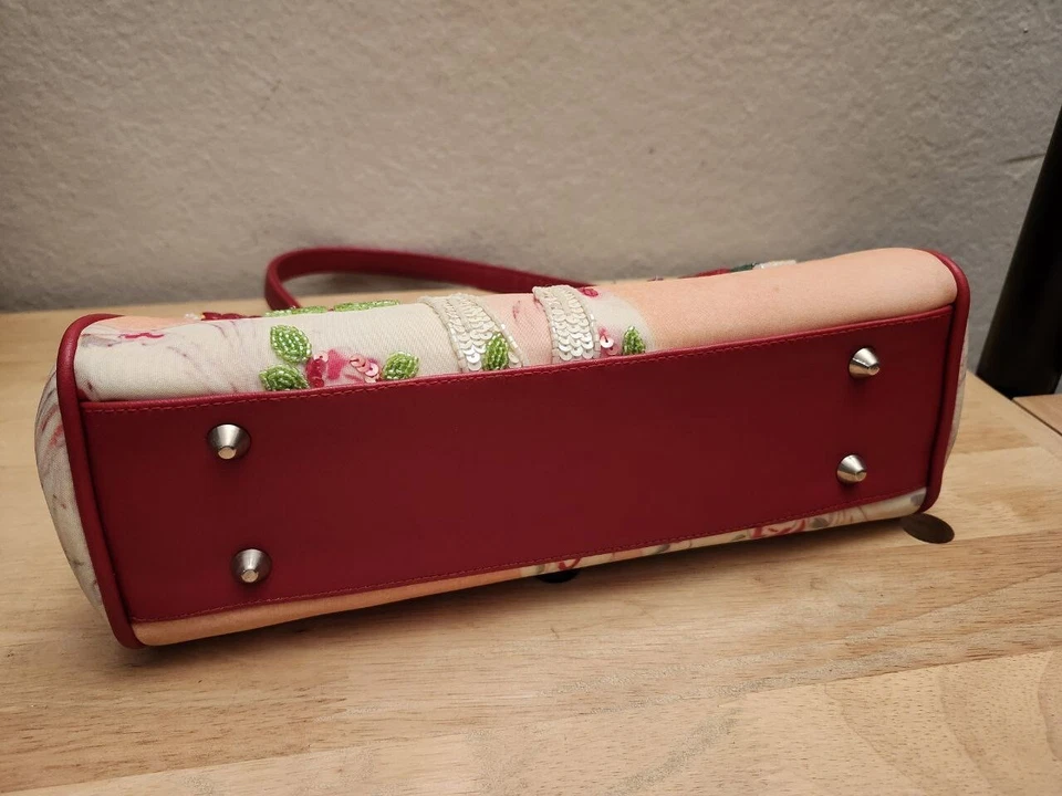 Isabella Fiore Geisha Vintage Raro Cartera Bolso de Mano Original Cuentas Foto 3 de 4